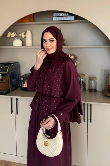 Taş Detaylı Etekli Takım